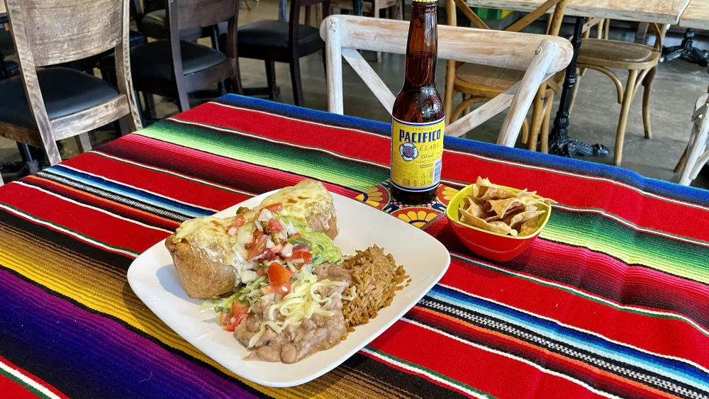 mexican food and pacifico beer